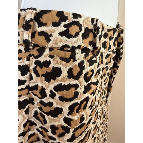 Maeve/ Anthropologie The Ettie High-Rise Crop Wide-Leg Leopard print Pants - Picture 8 of 10